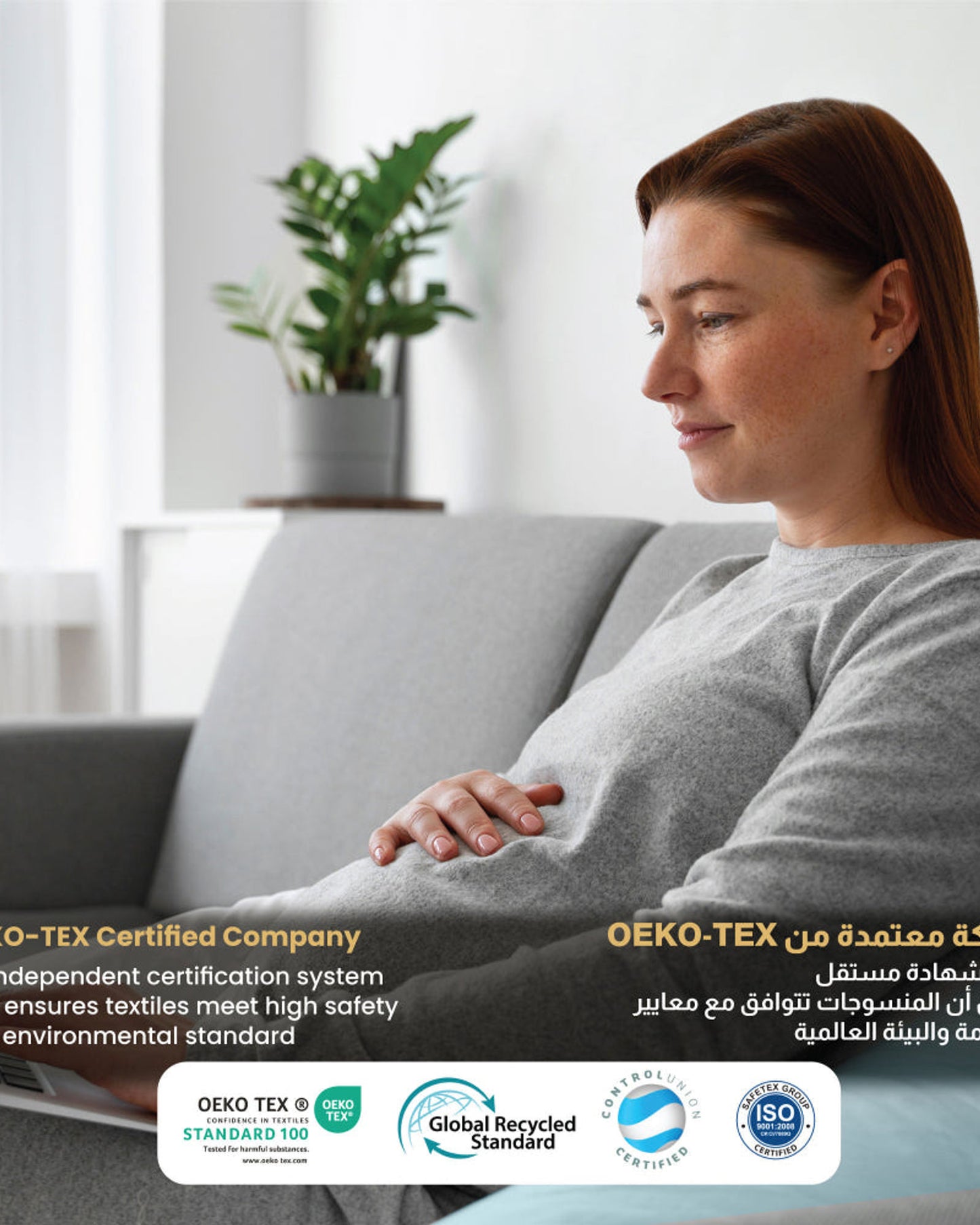 وسادة حمل منزلية قطنية زرقاء