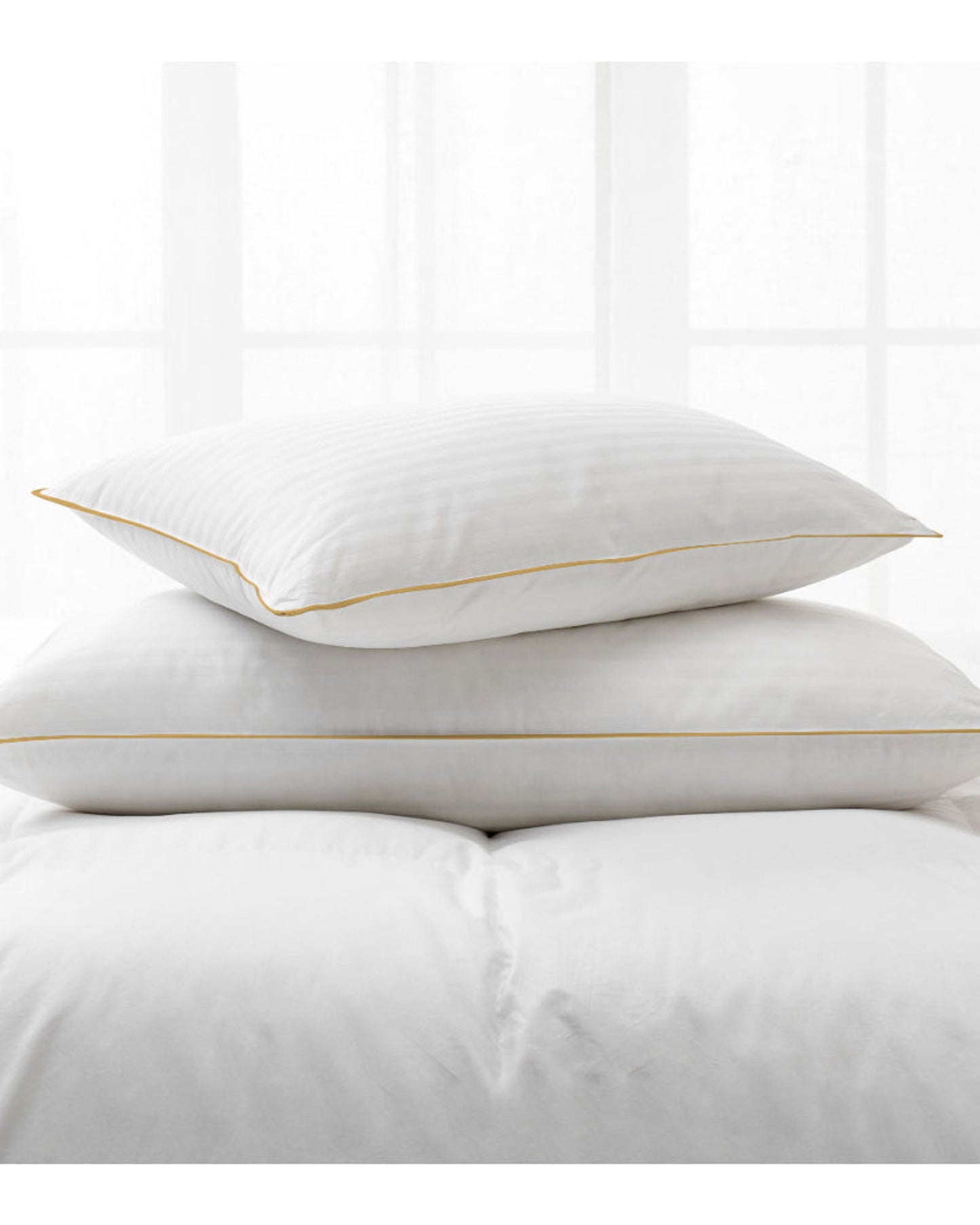 وسادة منزلية قطنية مخططة، قطعة واحدة، خيط ذهبي