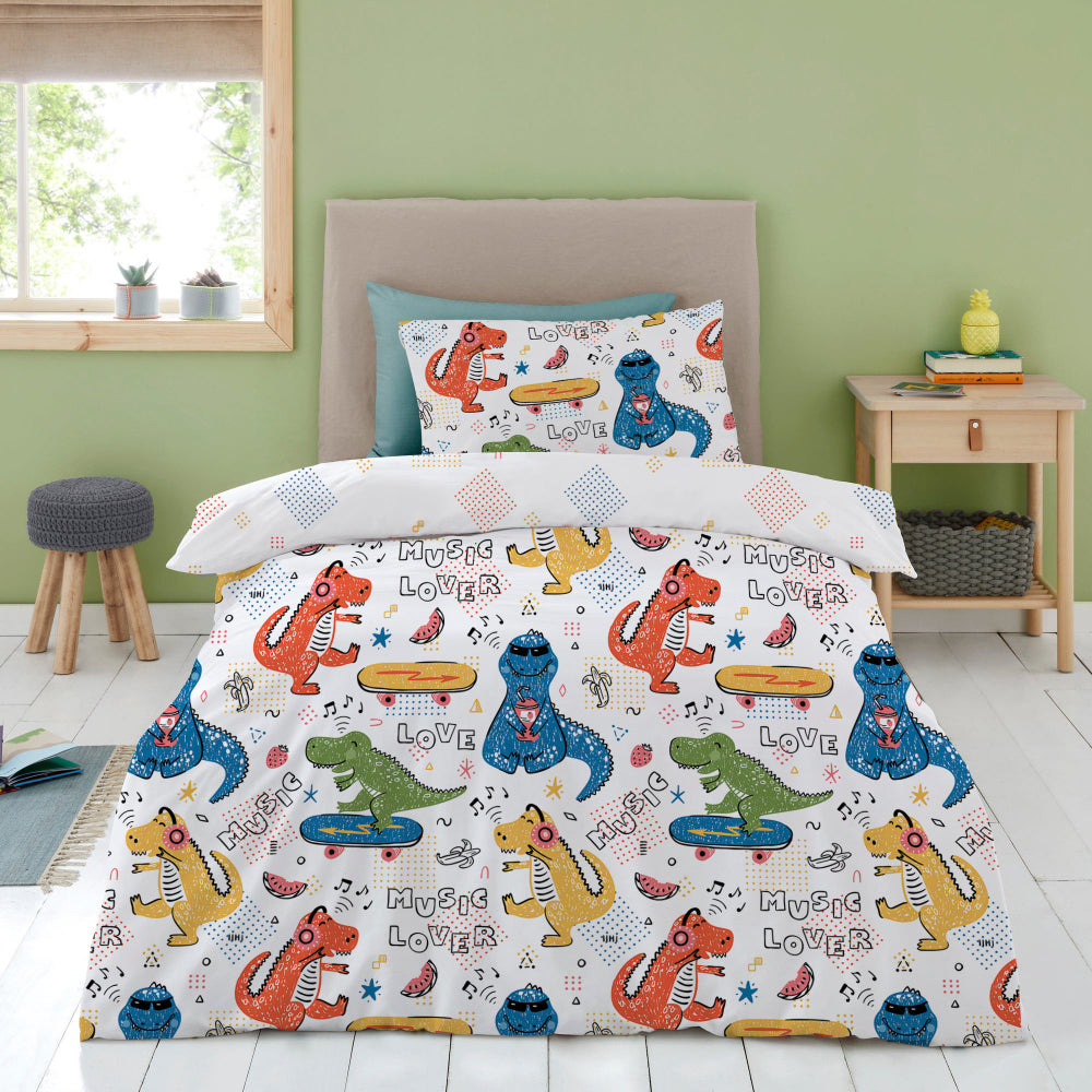 طقم لحاف مطبوع من قطعتين من القطن 100% من Cotton Home Adventure