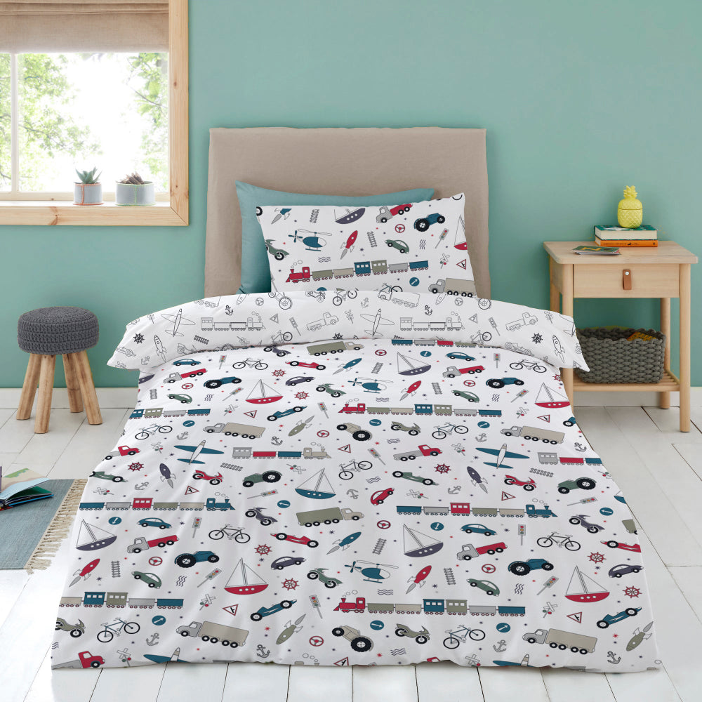 طقم لحاف مطبوع من قطعتين من القطن 100% من Cotton Home للنقل