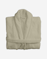 رداء حمام منزلي من القطن مع جيوب من قماش تيري الكتاني