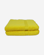 Cotton Home Bath Towel 2-piece Set Yellow