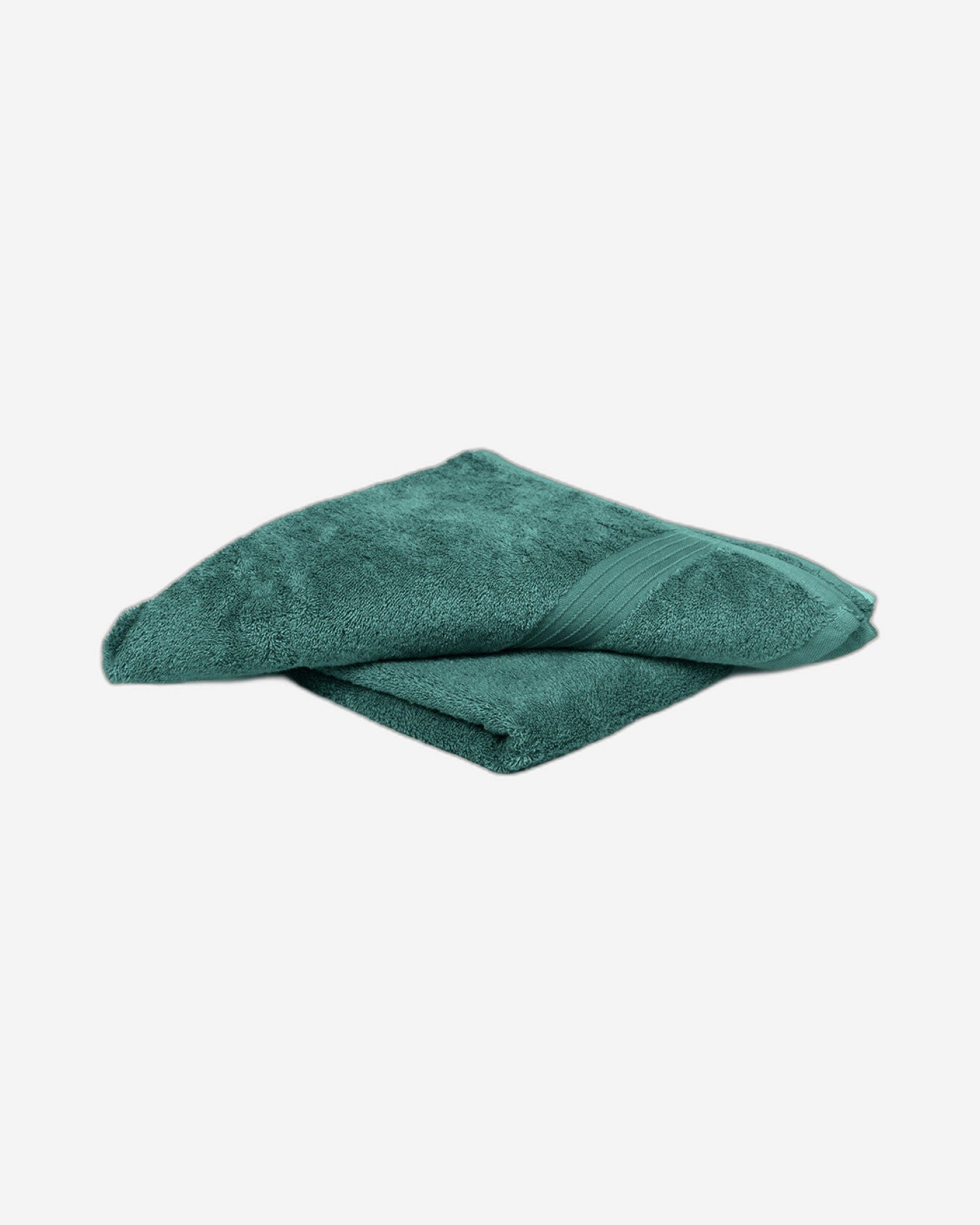 طقم مناشف حمام قطنية منزلية مكون من قطعتين بلون النعناع الداكن