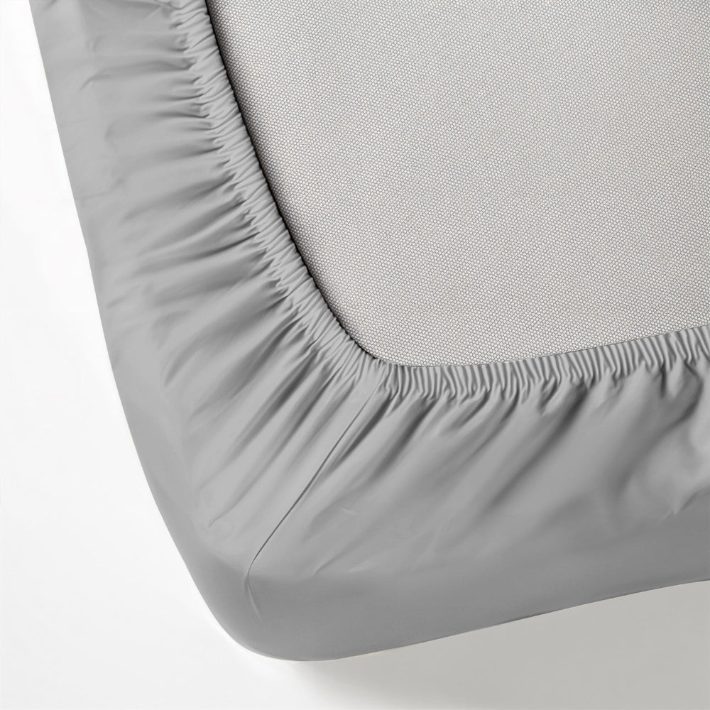 طقم ملاءات قطنية منزلية فائقة النعومة مكون من 3 قطع، رمادي