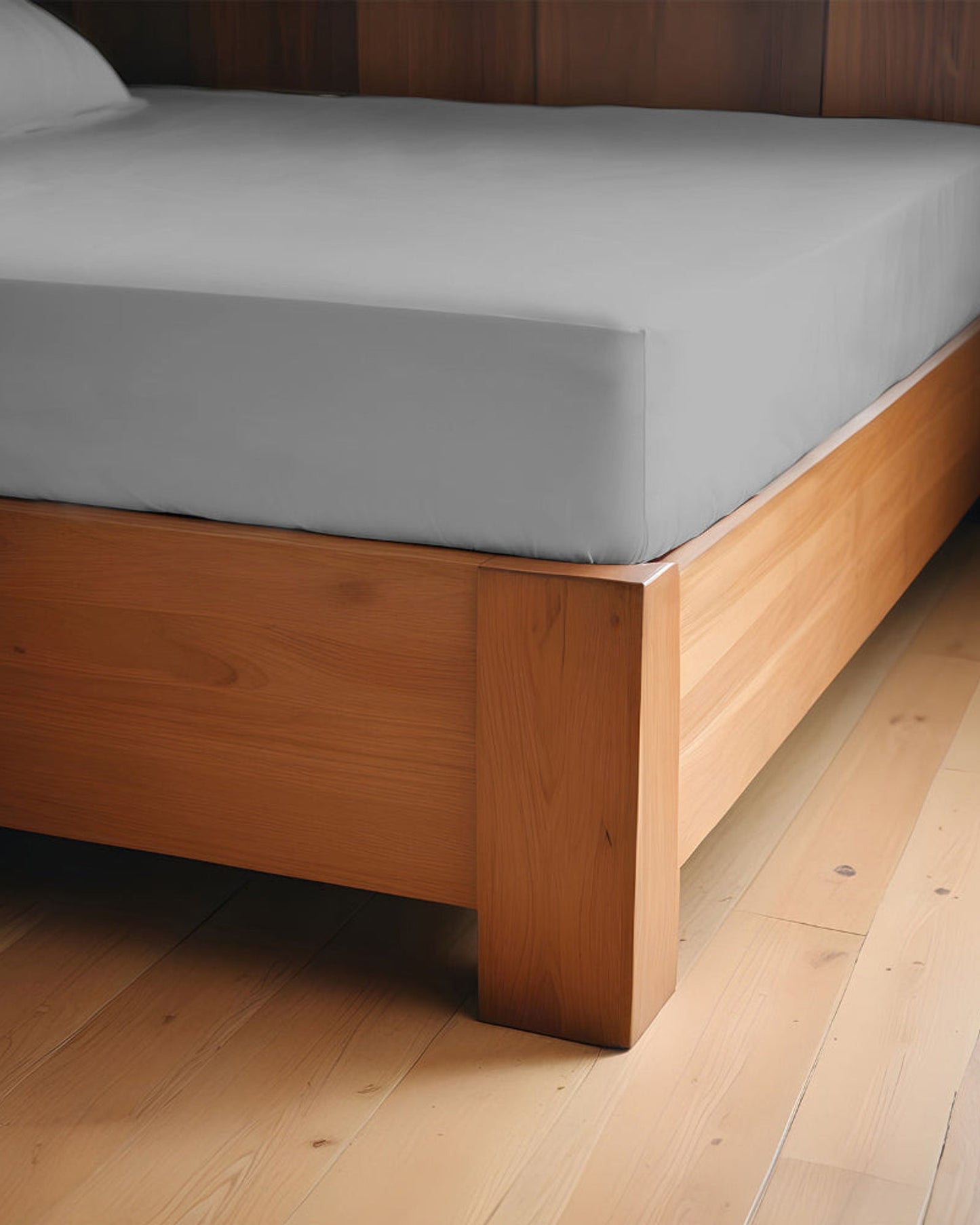 طقم ملاءات قطنية منزلية، 3 قطع، فائقة النعومة، رمادي