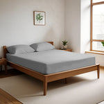 طقم ملاءات قطنية منزلية فائقة النعومة مكون من 3 قطع، رمادي