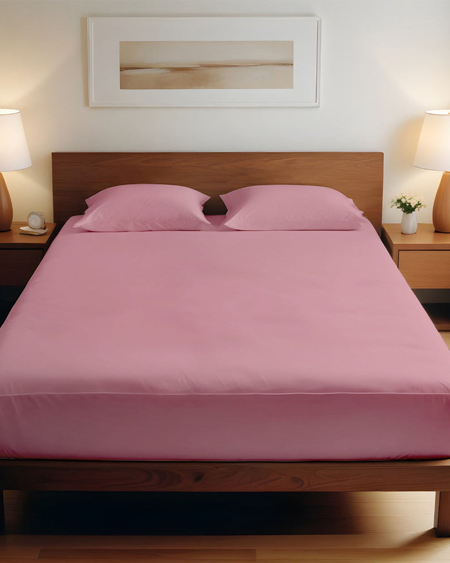 طقم ملاءات قطنية منزلية 3 قطع فائقة النعومة بلون الموڤ