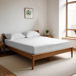 طقم ملاءات قطنية منزلية فائقة النعومة، مكون من 3 قطع، باللون الأبيض