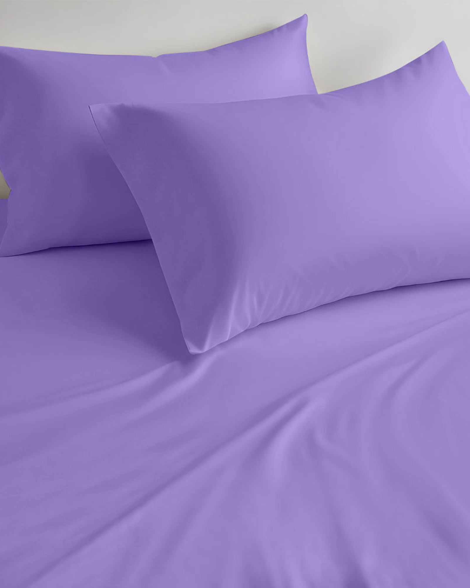 طقم ملاءات قطنية منزلية فائقة النعومة مكون من 3 قطع، لون أرجواني داكن