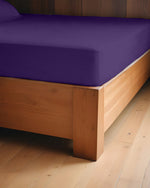 طقم ملاءات قطنية منزلية فائقة النعومة مكون من 3 قطع باللون البنفسجي