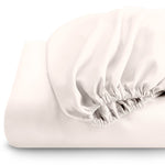 طقم ملاءات قطنية منزلية فائقة النعومة مكون من 3 قطع، عاجي