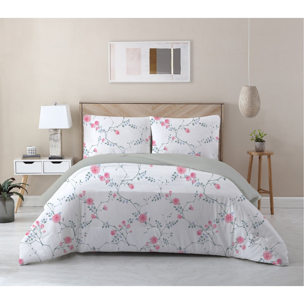 طقم لحاف مطبوع من 3 قطع من Cotton Home، جنة استوائية