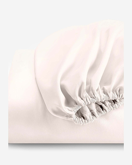 طقم ملاءات قطنية منزلية فائقة النعومة مكون من 3 قطع، عاجي