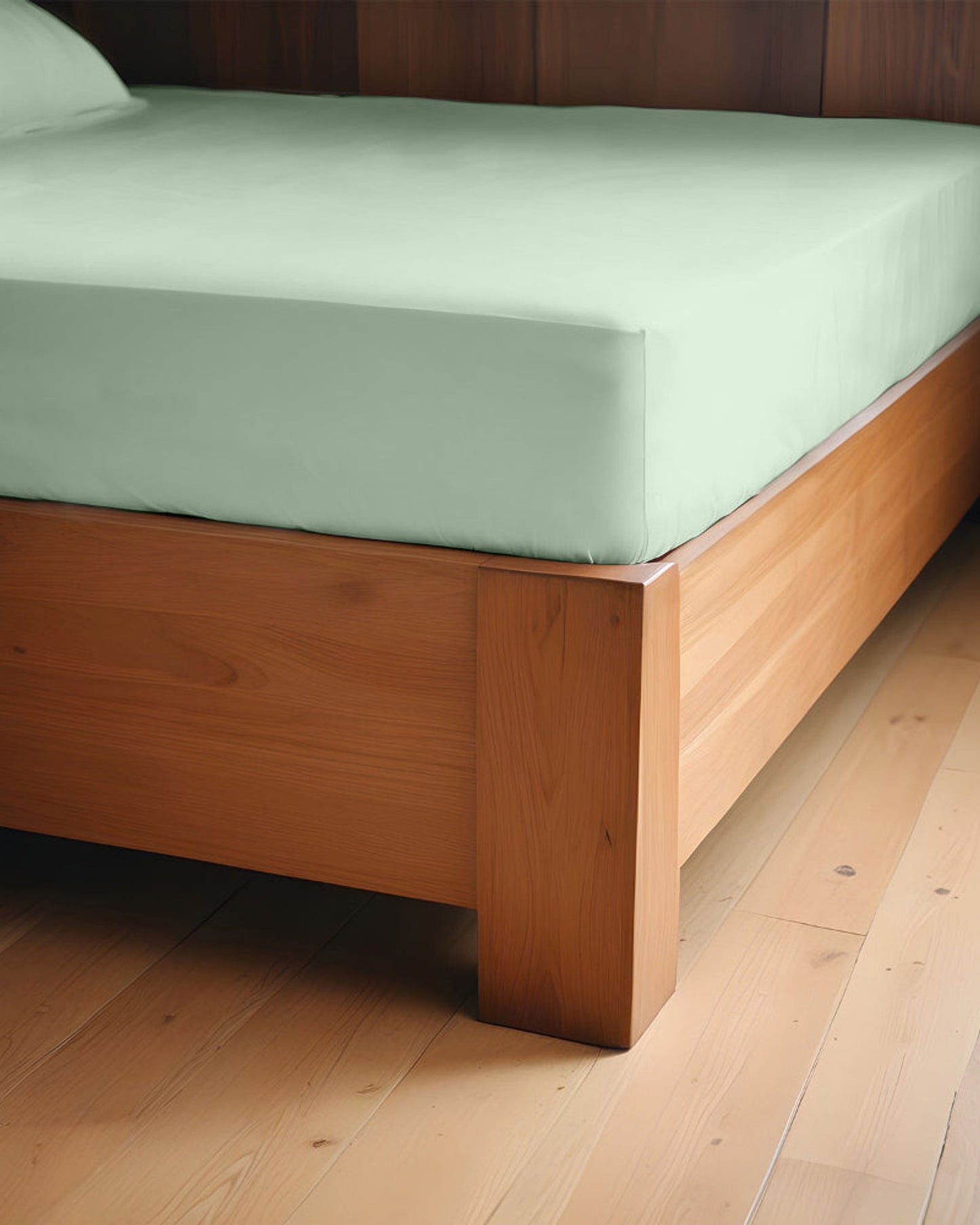 طقم ملاءات قطنية منزلية، 3 قطع، فائقة النعومة، لون أخضر نعناعي