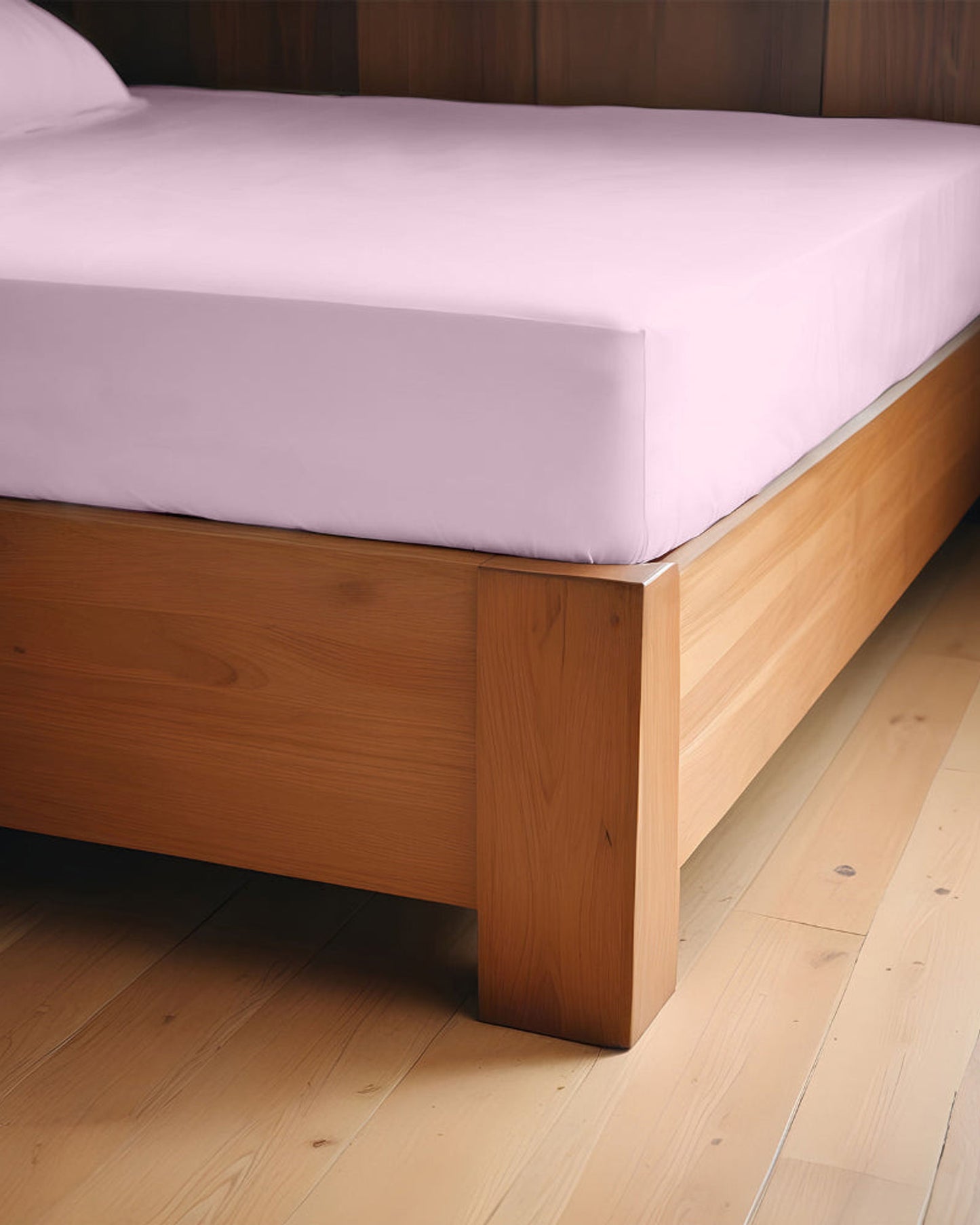 طقم ملاءات قطنية منزلية 3 قطع فائقة النعومة باللون الوردي