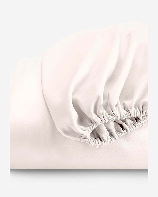 طقم ملاءات قطنية منزلية فائقة النعومة مكون من 3 قطع، عاجي