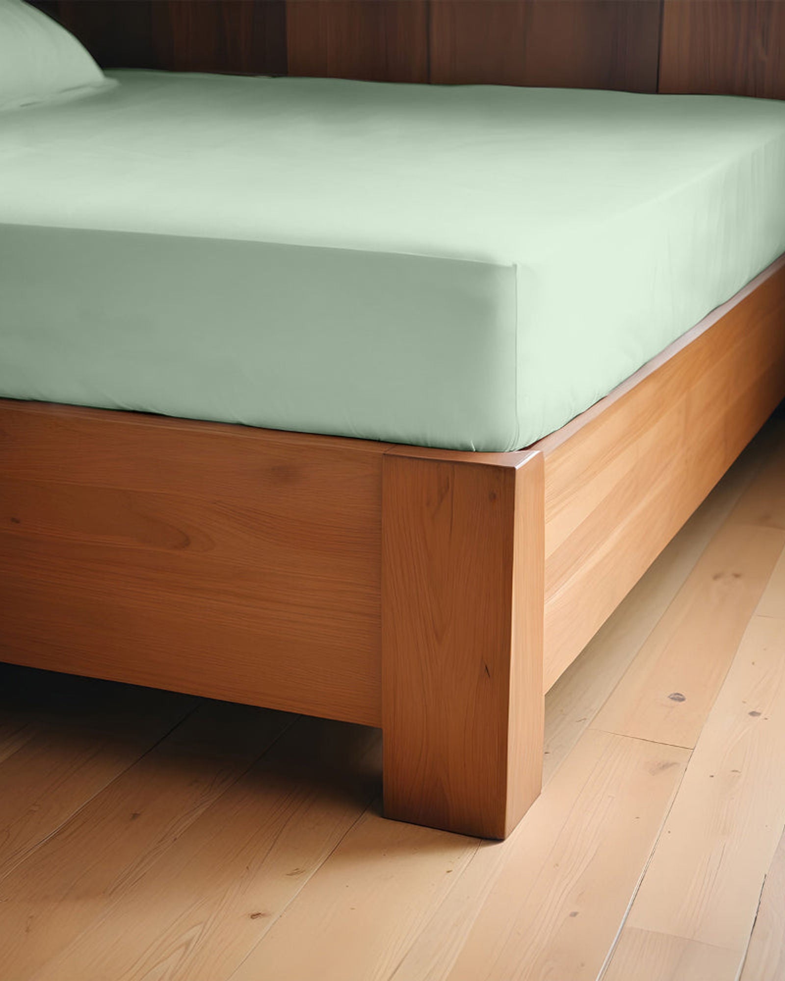 طقم ملاءات قطنية منزلية فائقة النعومة مكون من 3 قطع، لون أخضر نعناعي