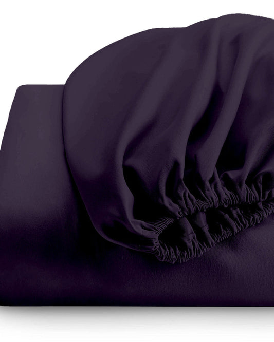 ملاءة سرير قطنية منزلية قطعة واحدة فائقة النعومة بنفسجي
