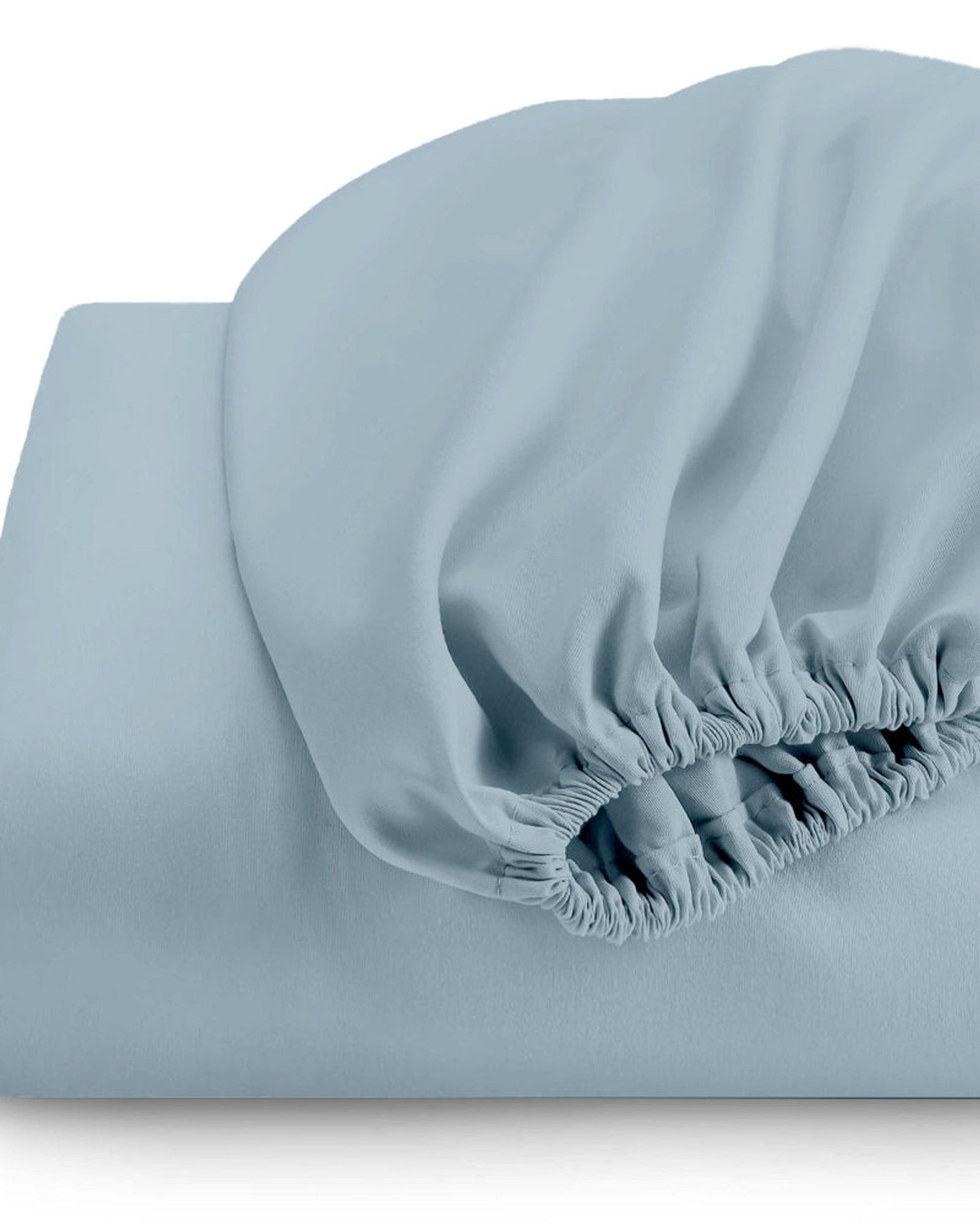 ملاءة سرير قطنية منزلية قطعة واحدة فائقة النعومة بلون أزرق معدني