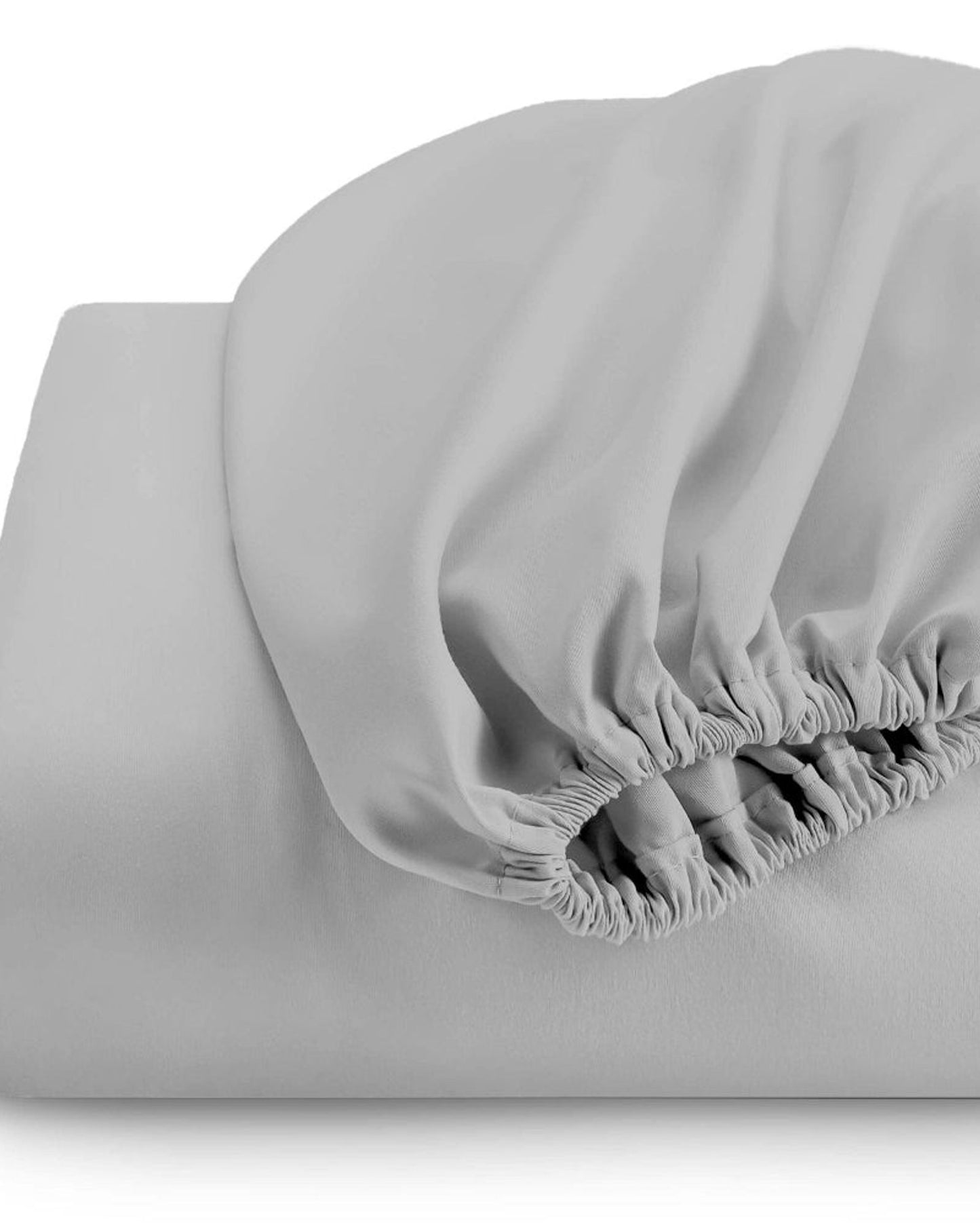 ملاءة سرير قطنية منزلية قطعة واحدة فائقة النعومة رمادية