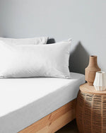 ملاءة سرير قطنية منزلية من قطعة واحدة باللون الأبيض