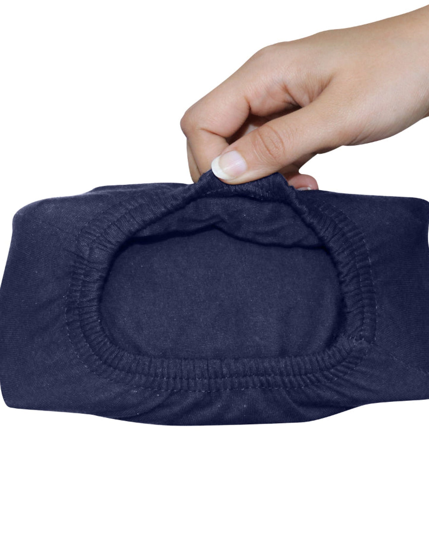 ملاءة سرير قطنية منزلية قطعة واحدة، لون أزرق داكن