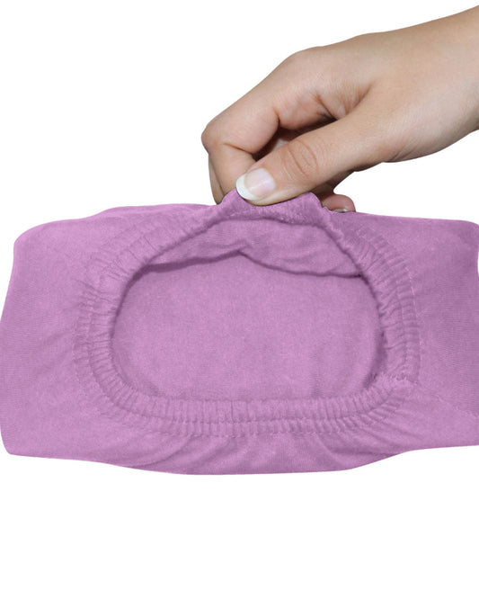 طقم غطاء لحاف من القطن الجيرسي مكون من 3 قطع باللون الأرجواني