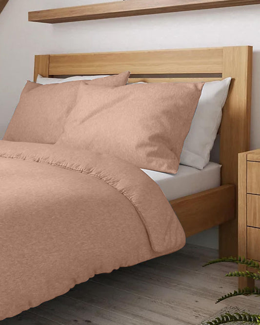 طقم غطاء لحاف قطني من 3 قطع، بيج