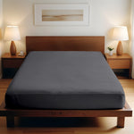 ملاءة سرير قطنية منزلية فائقة النعومة، قطعة واحدة، فضية