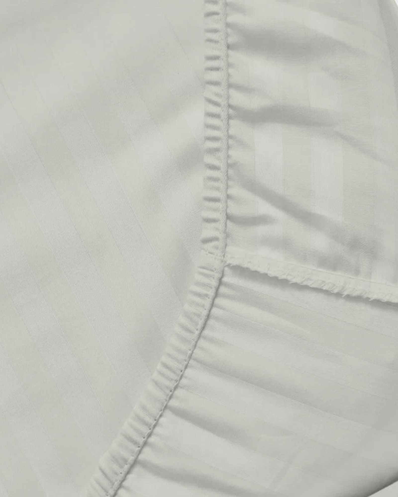 Cotton Home 3pc Fitted Sheet Set Stripe Cream