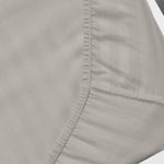 Cotton Home 3pc Fitted Sheet Set Stripe Light Brown