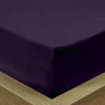 ملاءة سرير قطنية منزلية قطعة واحدة فائقة النعومة باللون البنفسجي