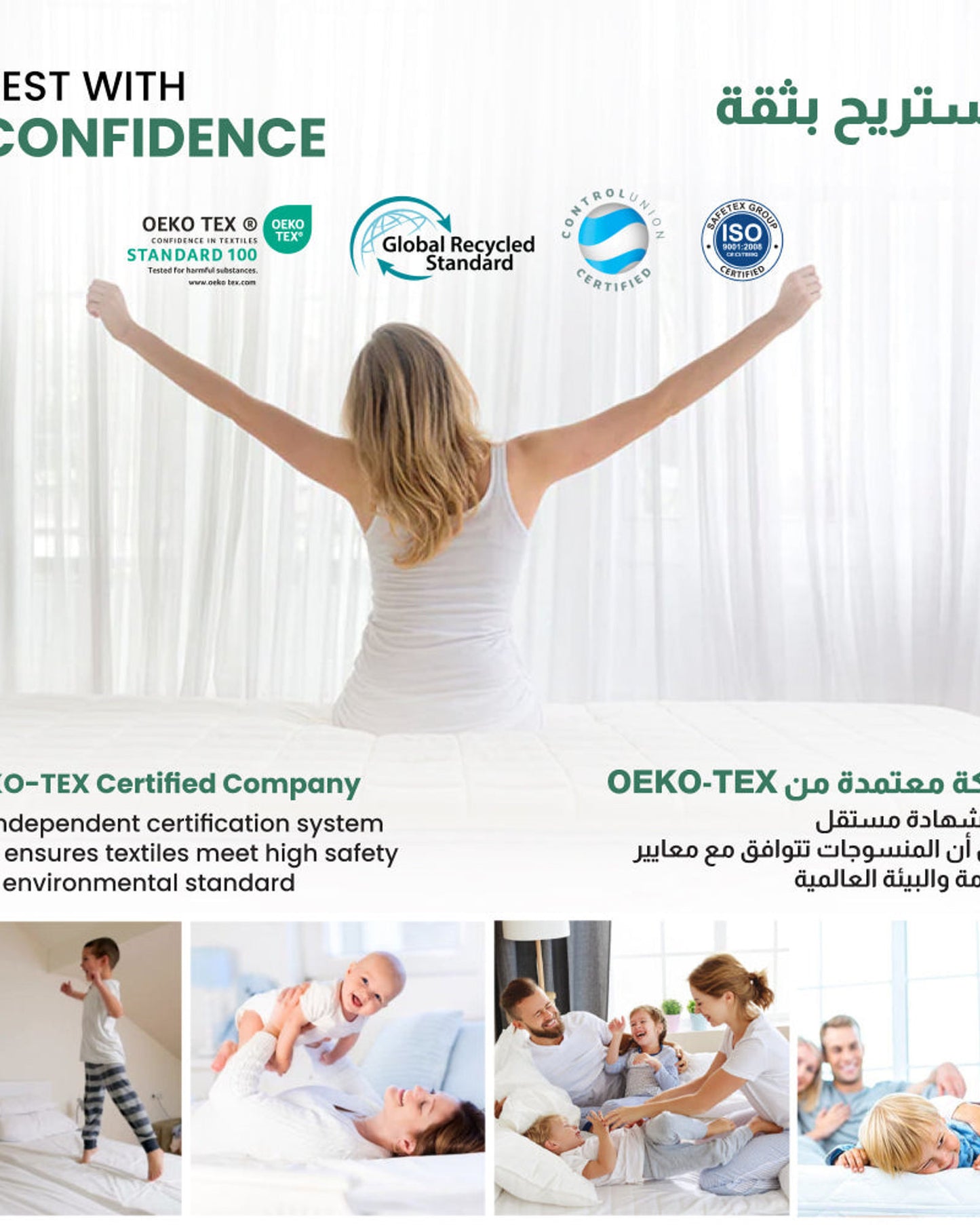 طقم مكون من 3 قطع من غطاء مرتبة قطني مطبوع مع غطائين للوسادة من Cotton Home، باللونين الأبيض العاجي والأسود، بتصميم هندسي