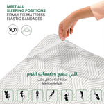 طقم مكون من 3 قطع من غطاء مرتبة قطني مطبوع مع غطائين للوسادة من Cotton Home، باللونين الأبيض العاجي والأسود، بتصميم هندسي