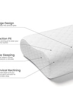 وسادة قطنية كلاسيكية من إسفنج الذاكرة سهلة التنفس ومقاومة للتوتر، مصنوعة من القماش باللون الأبيض