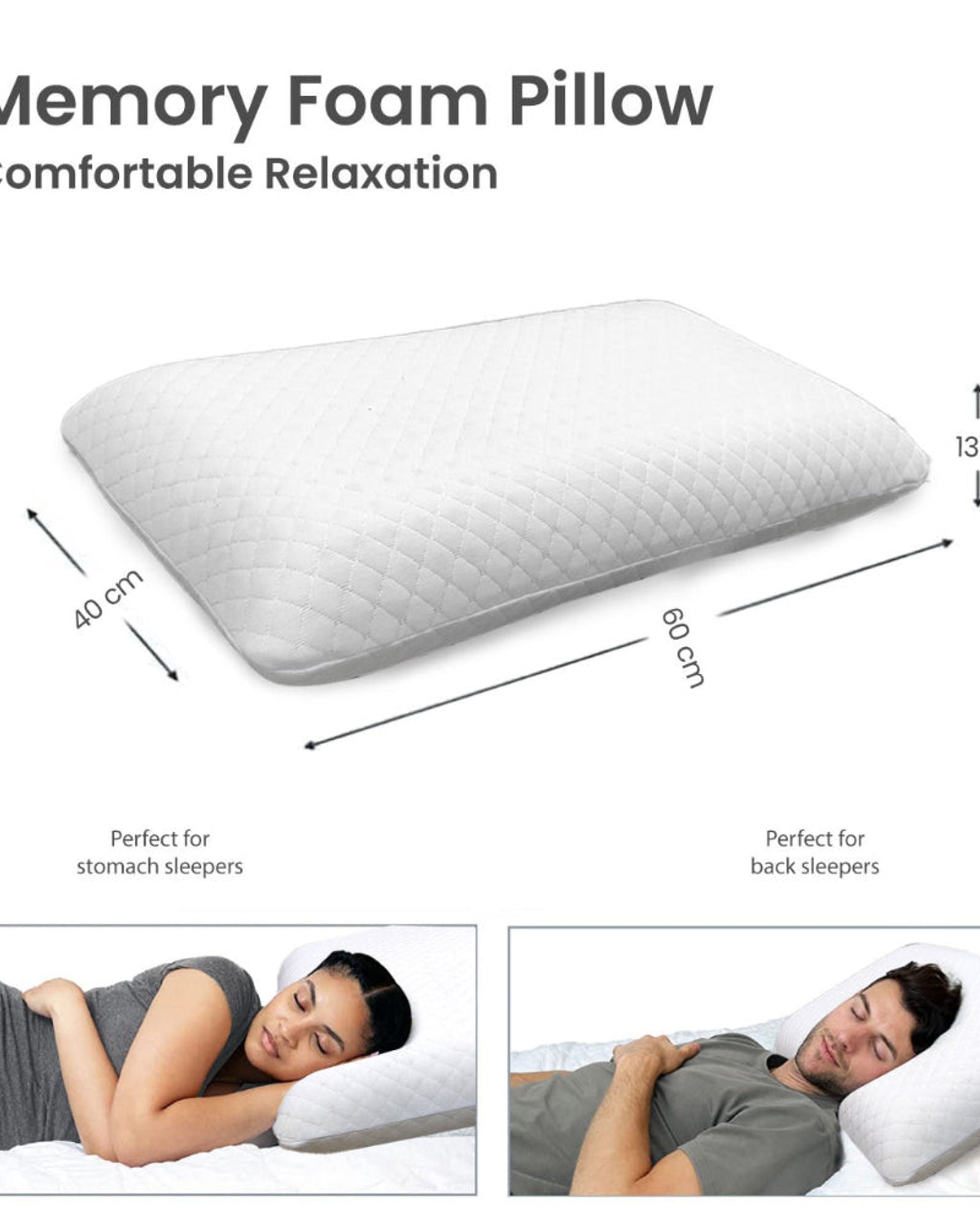 وسادة فينوس من القطن المنزلي مصنوعة من إسفنج الذاكرة القابل للتنفس ومقاومة للتوتر، مصنوعة من القماش باللون الأبيض