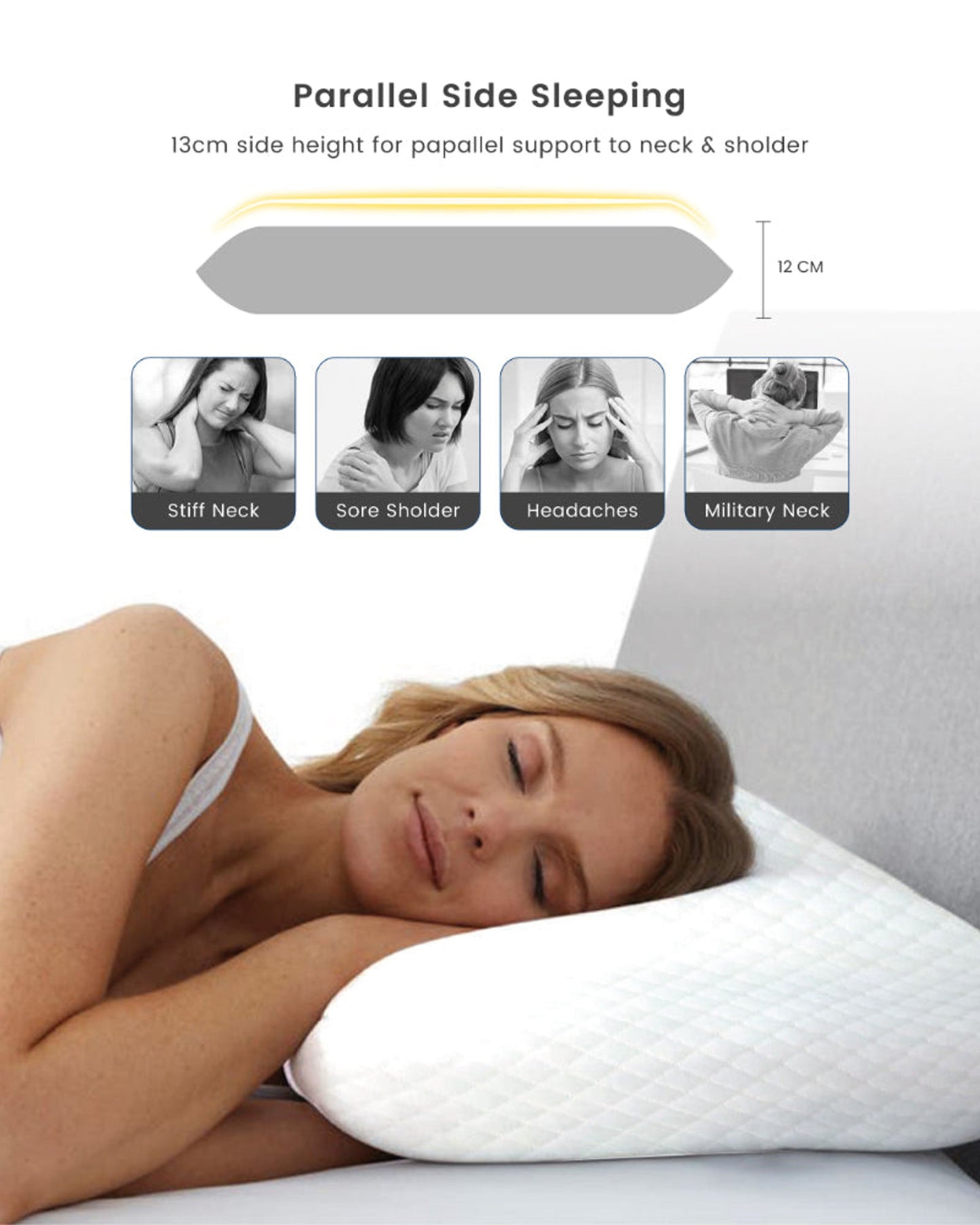 وسادة قطنية منزلية كلاسيكية بيضاء مريحة للتهوية