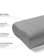 وسادة قطنية ناعمة من إسفنج الذاكرة مضادة للتوتر، مصنوعة من قماش رمادي