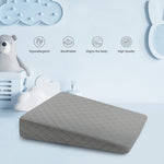 وسادة قطنية منزلية ناعمة من إسفنج الذاكرة مضادة للتوتر، قماش رمادي