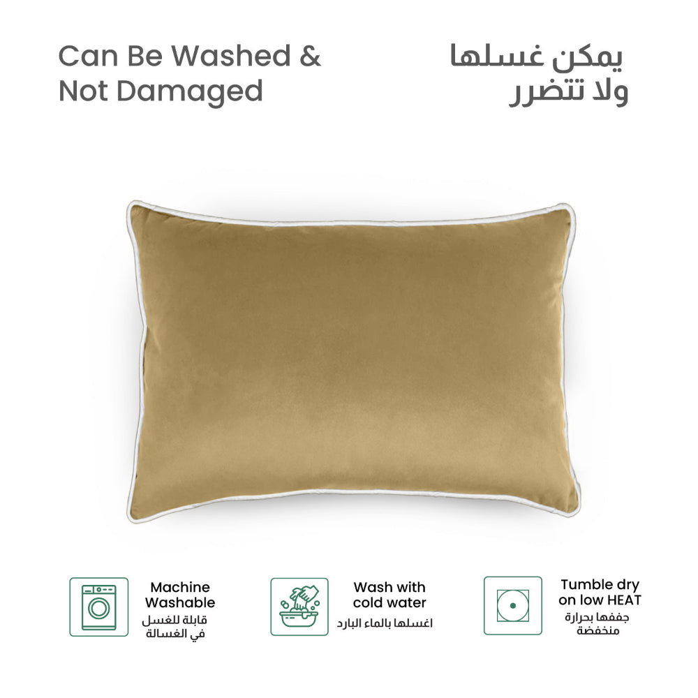 وسادة مخملية من القطن المنزلي مقاس 45 × 30 سم، عبوة من قطعتين