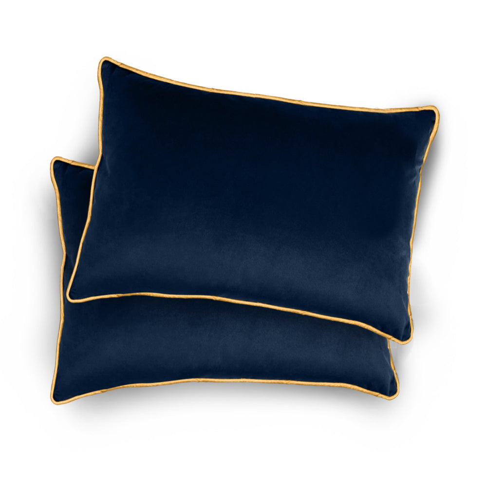 وسادة مخملية من القطن المنزلي مقاس 45 × 30 سم، عبوة من قطعتين