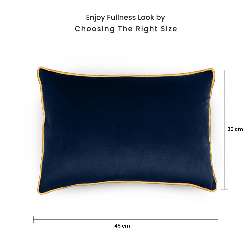 وسادة مخملية من القطن المنزلي مقاس 45 × 30 سم، عبوة من قطعتين