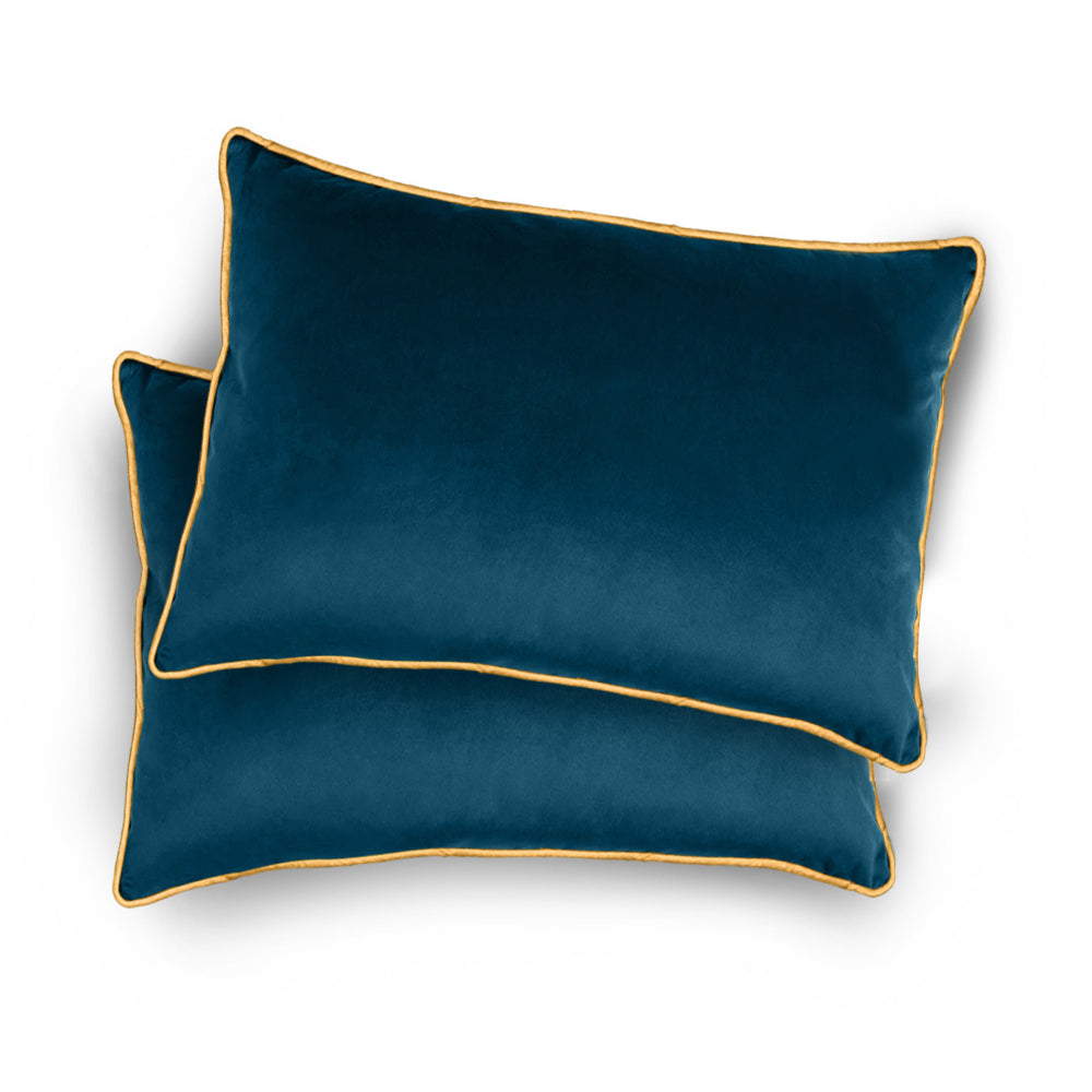 وسادة مخملية من القطن المنزلي مقاس 45 × 30 سم، عبوة من قطعتين