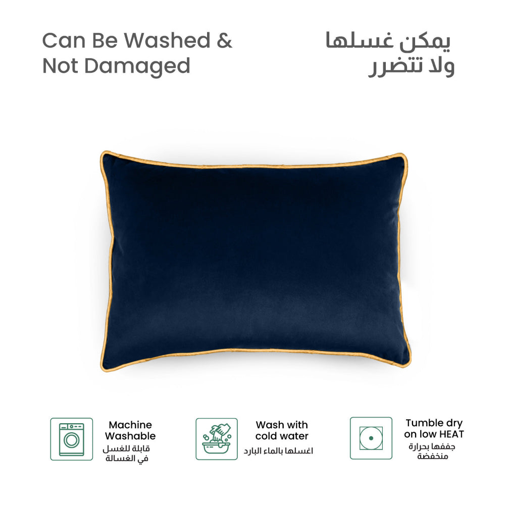 وسادة مخملية من القطن المنزلي مقاس 45 × 30 سم، عبوة من قطعتين