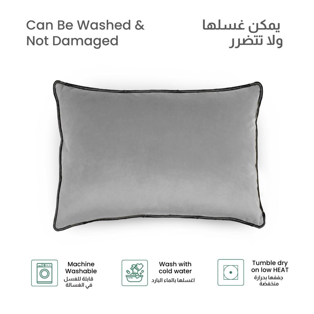 وسادة مخملية من القطن المنزلي مقاس 45 × 30 سم، عبوة من قطعتين