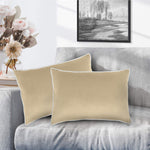 وسادة مخملية من القطن المنزلي مقاس 45 × 30 سم، عبوة من قطعتين