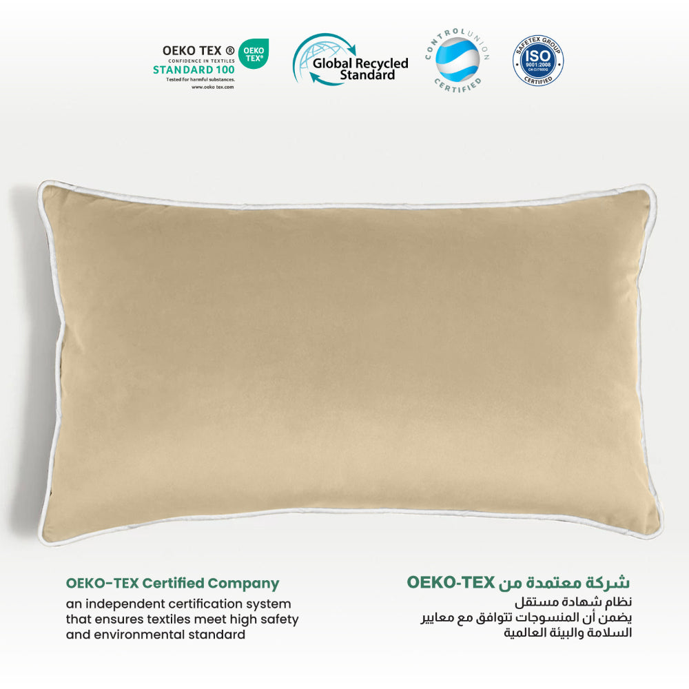 وسادة مخملية من القطن المنزلي مقاس 45 × 30 سم، عبوة من قطعتين