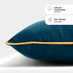 وسادة مخملية من القطن المنزلي مقاس 45 × 45 سم، عبوة من قطعتين