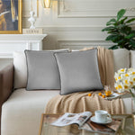 وسادة مخملية من القطن المنزلي مقاس 45 × 45 سم، عبوة من قطعتين