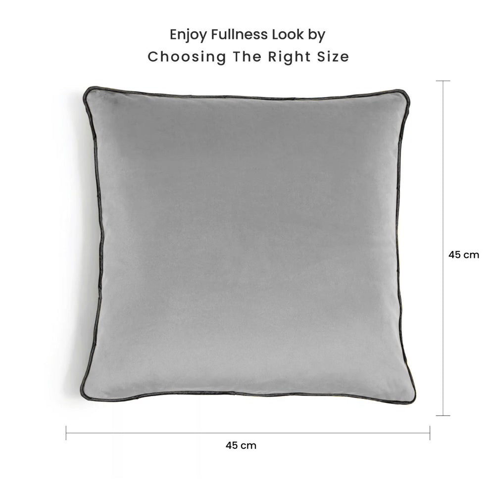 وسادة مخملية من القطن المنزلي مقاس 45 × 45 سم، عبوة من قطعتين